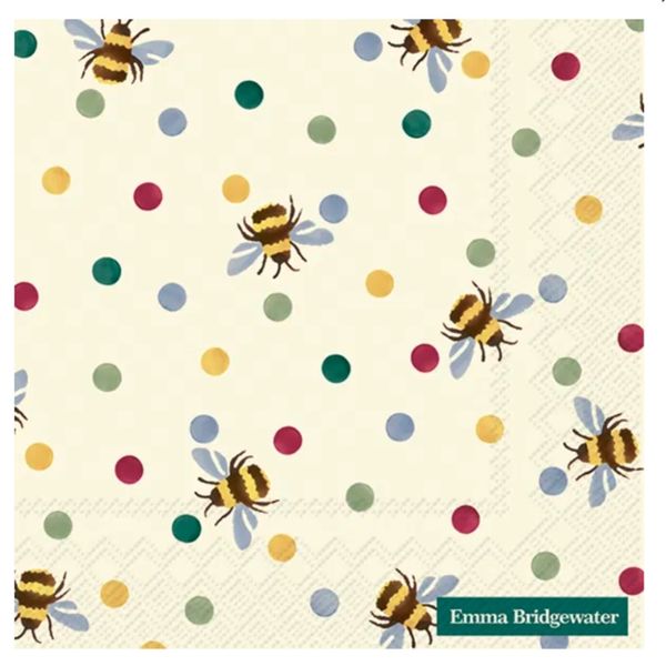 Servietter Bumble Bee and Polka Dots - lunsj