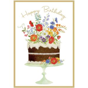 Hovedbilde Kort - Flower cake (foliert)