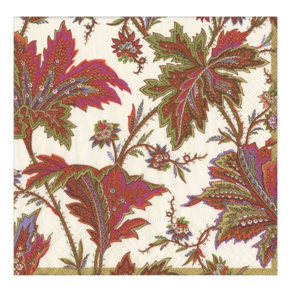 Servietter Paisley Leaves Ivory - middag