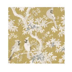 Hovedbilde Servietter Scenic Songbirds Gold - kaffe