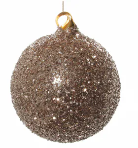 Hovedbilde Shishi julekule ros&egrave;gull glitter (57826)