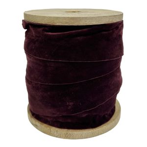 Hovedbilde Velourb&aring;nd burgunderbrun 5cm bredde (pr. meter)