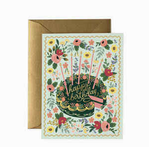Bilde av Kort- Floral Cake Birthday