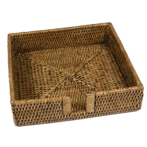 Serviettholder mørk rattan - middag 22*22cm