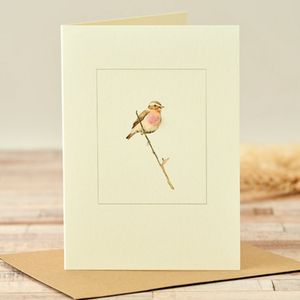 Hovedbilde Kort `Whinchat on a branch' 10*15 cm