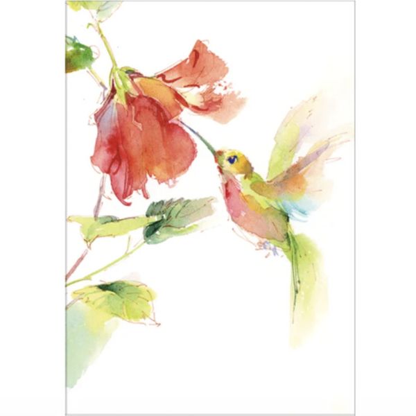 Caspari kort Hummingbird