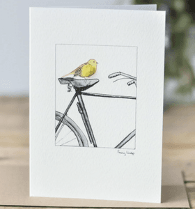 Hovedbilde Kort `Yellowhammer & Bicycle' 10*15 cm