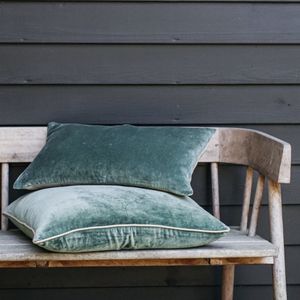 Hovedbilde Hel pute Misi velour - Sea Green 30*50cm