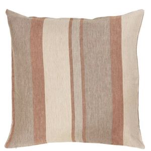 Hovedbilde Putetrekk i lin - beige/brun/ korall 50*50cm