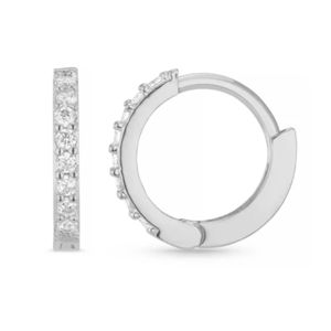 Hovedbilde Orelia &oslash;redobber mini Pave Huggie Hoop 1,3cm