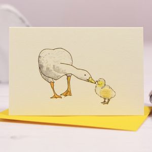Hovedbilde Lite kort 'Goose And Gosling' 9*6 cm