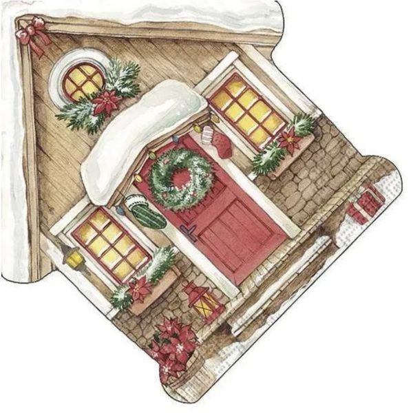 Servietter Festive House - formet