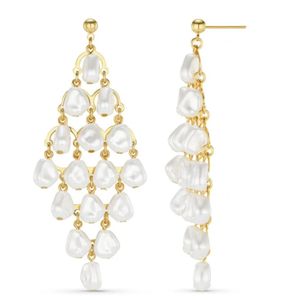 Hovedbilde Orelia &oslash;redobber Statement Pearl Chandelier Drop ...