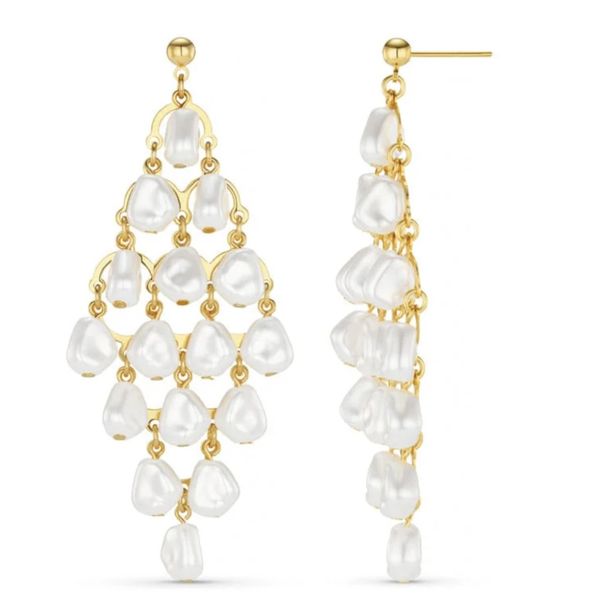 Orelia &oslash;redobber Statement Pearl Chandelier Drop - gull