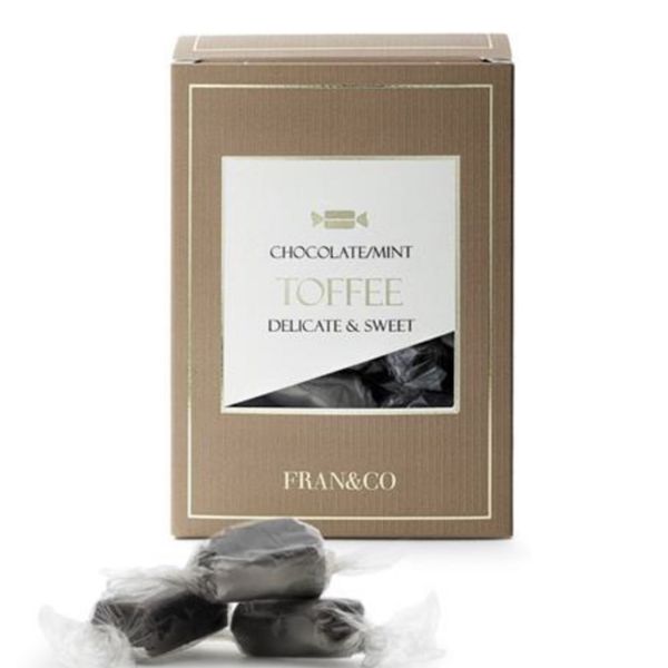 Toffee med sjokolade og mint
